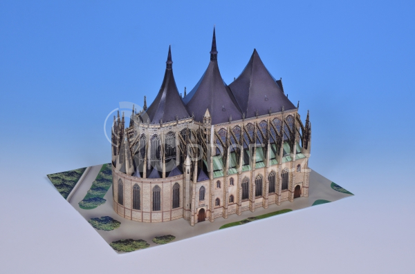 Chrám Sv. Barbory - papírový model 1:250