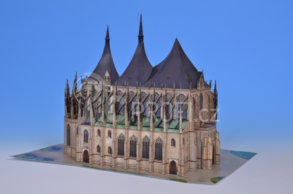 Chrám Sv. Barbory - papírový model 1:250