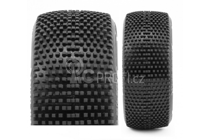 CLAYMORE V2 BUGGY C3 (MEDIUM) nalepené gumy, černé disky, 2 ks.