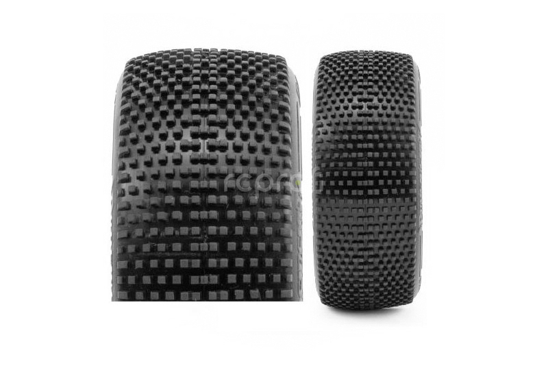 CLAYMORE V2 BUGGY S1 (SUPER SOFT) nalepené pneumatiky, bílé disky, 2 ks.