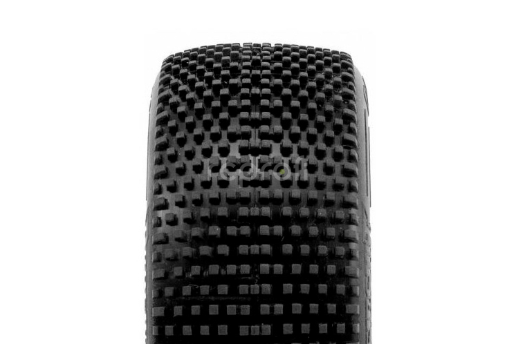 CLAYMORE V2 BUGGY S2 (SOFT) nalepené pneumatiky, bílé disky, 2 ks.