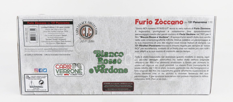 Clc-models Fiat 131 Panorama Sw 1981 Film Bianco Rosso E Verdone 1:18, bílá
