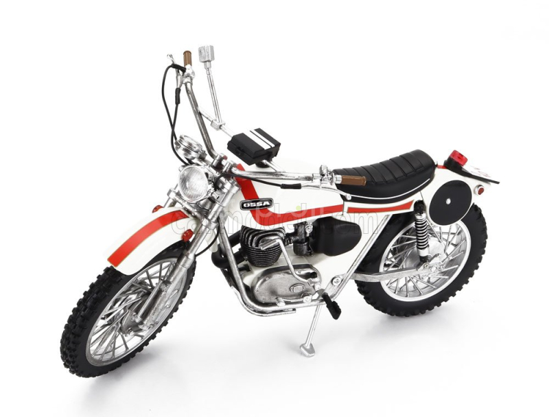 Clc-models Ossa 250 Ae73 Enduro 1973 With Terence Hill Small Action Figure - From Movie - Altrimenti Ci Arrabbiamo - Tv Series - Motorcycle 1:12 Bílá