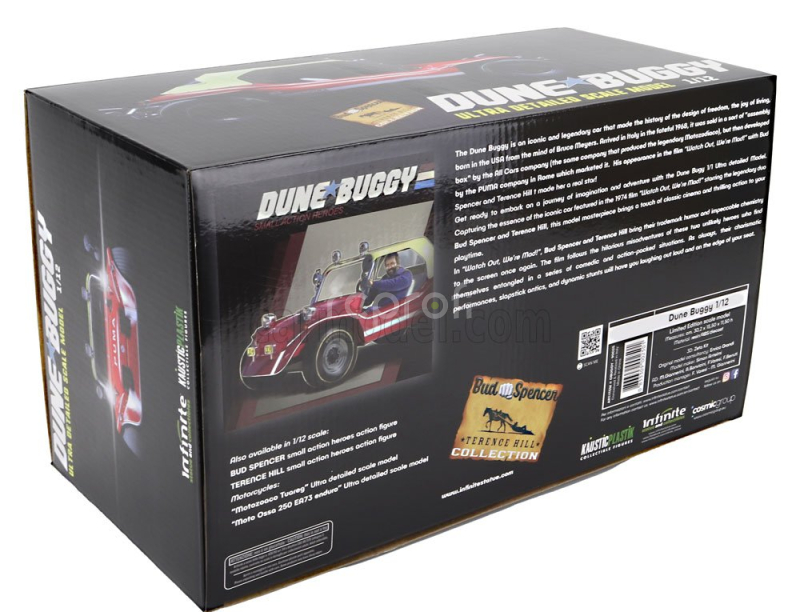Clc-models Puma Dune Buggy 1972 - With Bud Spencer And Terence Hill Action Figures - Tv Series - Altrimenti Ci Arrabbiamo 1:12 Červená Žlutá