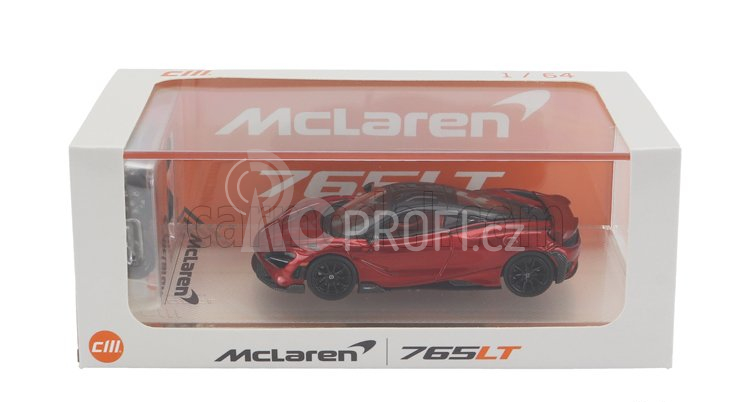Cm-models Mclaren 765lt With Racing Set Wheels 2020 1:64 Červená Černá