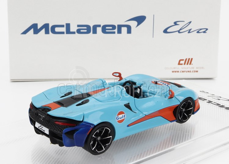 Cm-models Mclaren Elva Gulf Livery 2020 1:64 Světle Modrá Oranžová