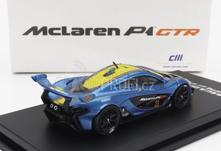 Cm-models Mclaren P1 Gtr N 0 2015 1:64 Modrá Žlutá