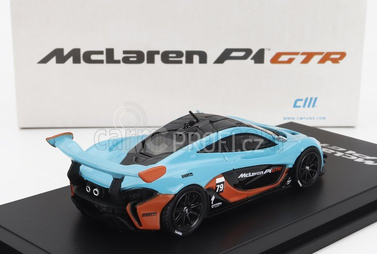 Cm-models Mclaren P1 Gtr N 0 2015 1:64 Světle Modrá Oranžová