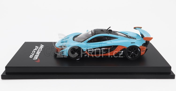 Cm-models Mclaren P1 Gtr N 0 2015 1:64 Světle Modrá Oranžová