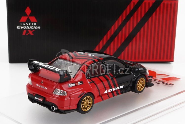 Cm-models Mitsubishi Lancer Evo Ix N 0 Racing Advan 2003 1:64 Černá Červená