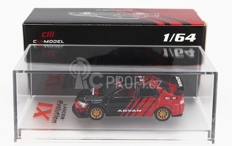 Cm-models Mitsubishi Lancer Evo Ix N 0 Racing Advan 2003 1:64 Černá Červená