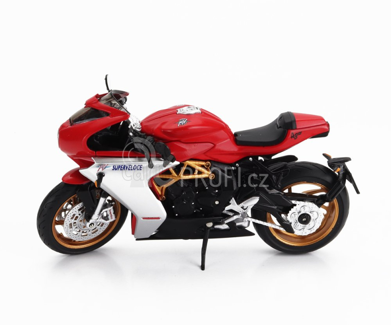 Cm-models Mv agusta 800 Superveloce 2022 1:18 Červená Stříbrná Černá