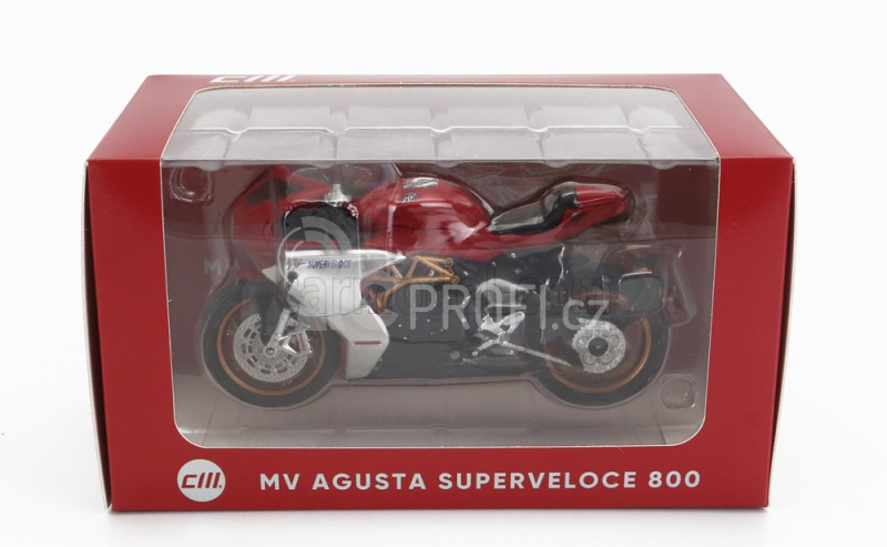 Cm-models Mv agusta 800 Superveloce 2022 1:18 Červená Stříbrná Černá