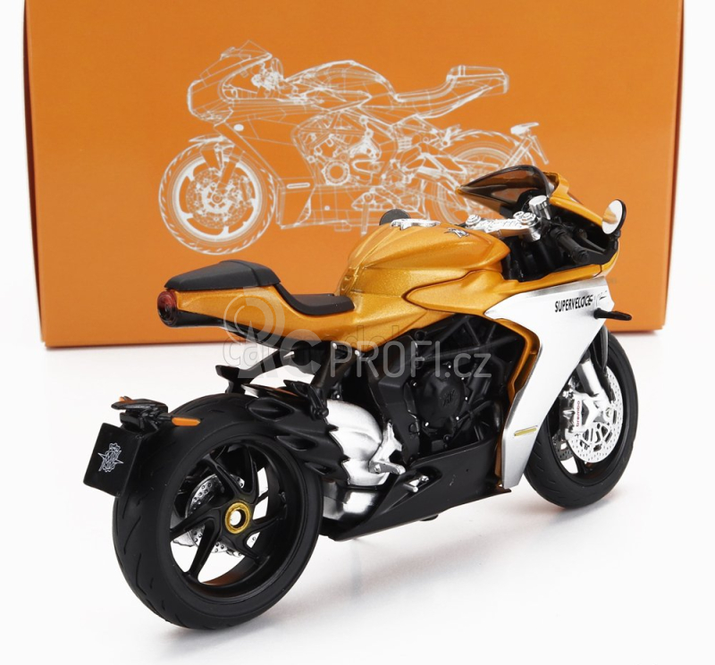 Cm-models Mv agusta 800 Superveloce 2022 1:18 Zlatá Stříbrná Černá