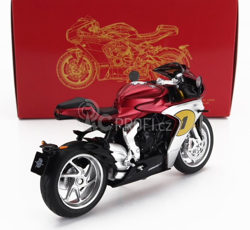 Cm-models Mv agusta 800 Superveloce N 1 Ago 2022 1:18 Matná Červená Stříbrná Černá
