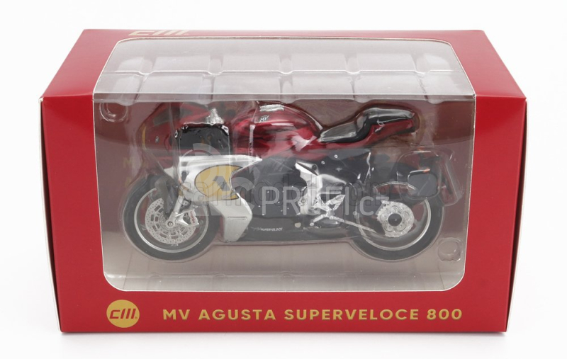Cm-models Mv agusta 800 Superveloce N 1 Ago 2022 1:18 Matná Červená Stříbrná Černá