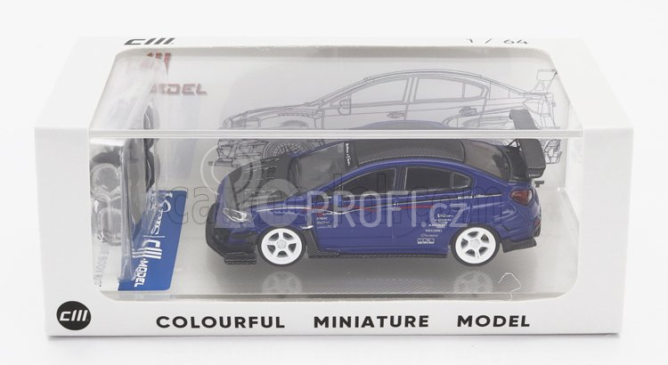 Cm-models Subaru Varis Wrx Sti S4 2019 1:64 Modrý Uhlík