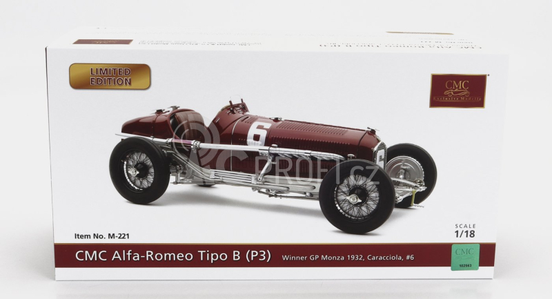 Cmc Alfa romeo F1 P3 N 6 Winner Monza Gp 1932 R.caracciola 1:18 Red