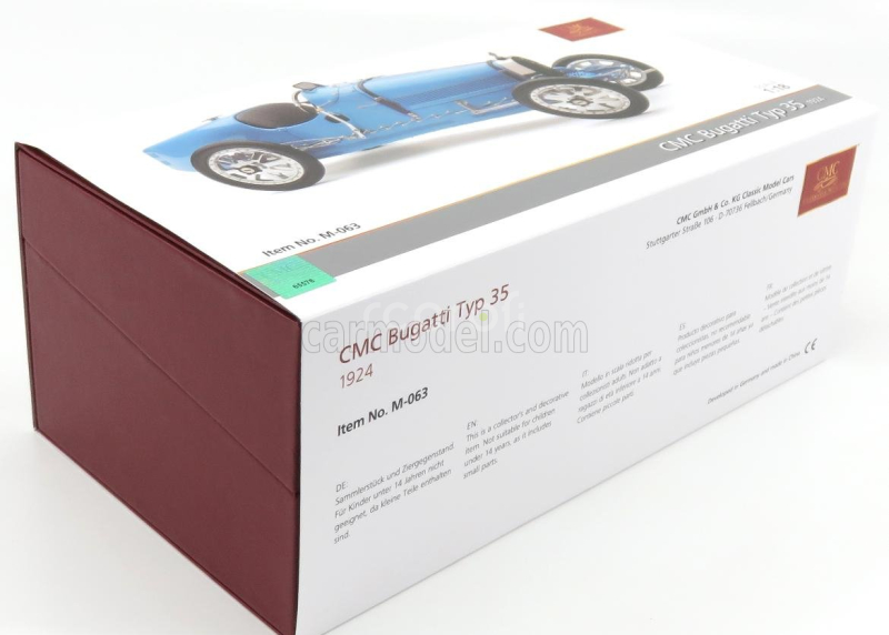 Cmc Bugatti F1  Typ 35 Grand Prix 1924 1:18 Bluette