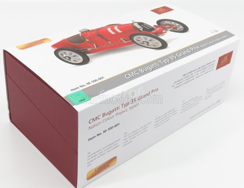 Cmc Bugatti T35 N 11 Nation Colour Project Italy 1924 1:18 Red