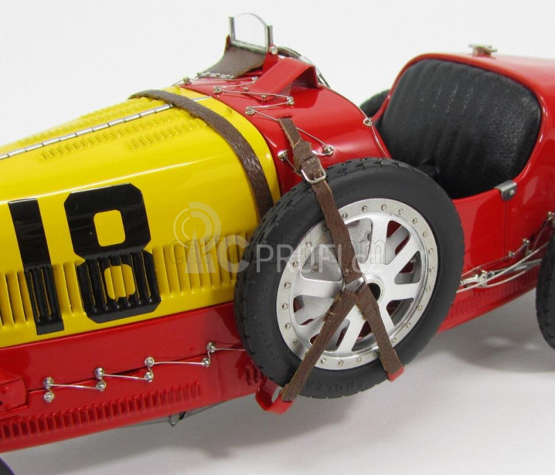 Cmc Bugatti T35 N 18 National Colour Project Spain 1924 1:18 Červená Žlutá