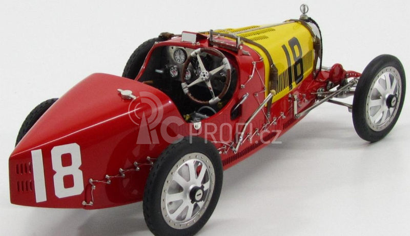 Cmc Bugatti T35 N 18 National Colour Project Spain 1924 1:18 Červená Žlutá