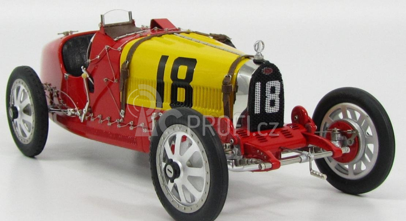 Cmc Bugatti T35 N 18 National Colour Project Spain 1924 1:18 Červená Žlutá