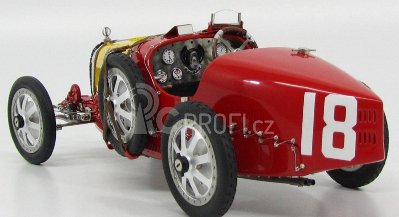 Cmc Bugatti T35 N 18 National Colour Project Spain 1924 1:18 Červená Žlutá