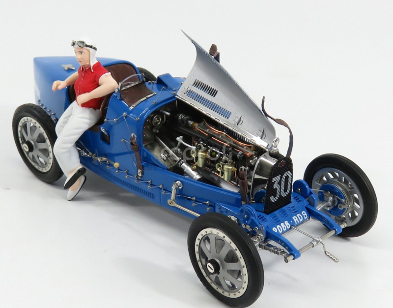 Cmc Bugatti T35 N 30 With Driver Figure 1924 1:18 Blue