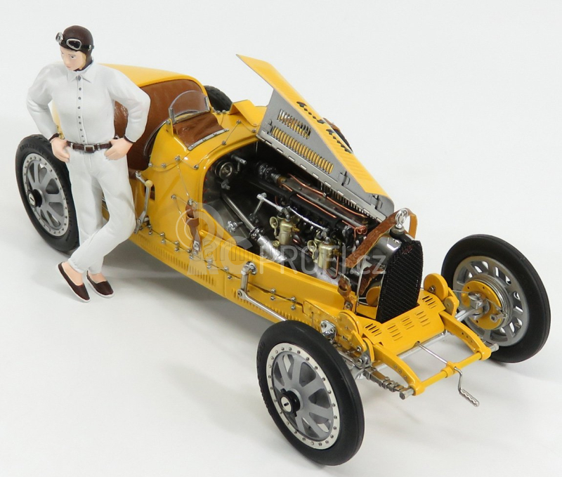 Cmc Bugatti T35 N 58 With Driver Figure 1924 1:18 Žlutá