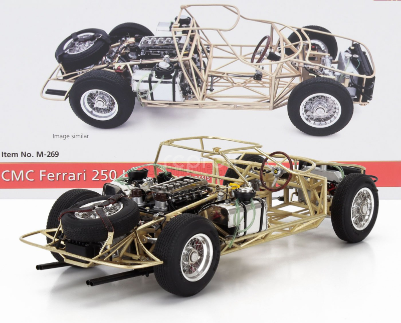 Cmc Ferrari 250lm Car Body + Rolling Chassis 1963 - Con Vetrina - With Showcase 1:18 Red
