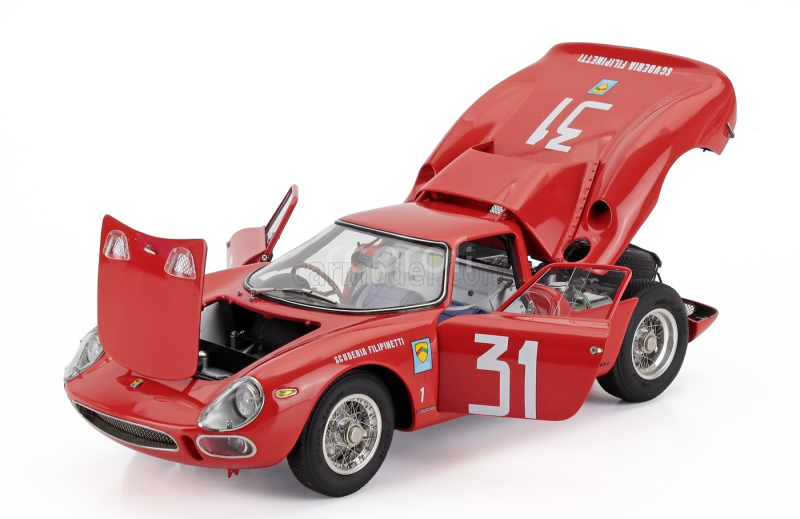 Cmc Ferrari 250lm Ch.n5899 Team Scuderia Filipinetti N 31 Winner Monza 1964 Nino Vaccarella 1:18 Red