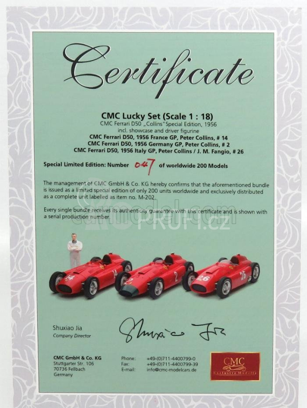 Cmc Ferrari Set 3x F1 D50 1:18, červená