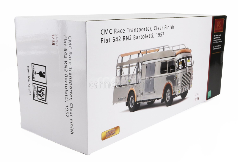 Cmc Fiat 642rn2 Truck Bartoletti F1 Ferrari Car Transporter 1957 1:18 Čirá Povrchová Úprava Šedá