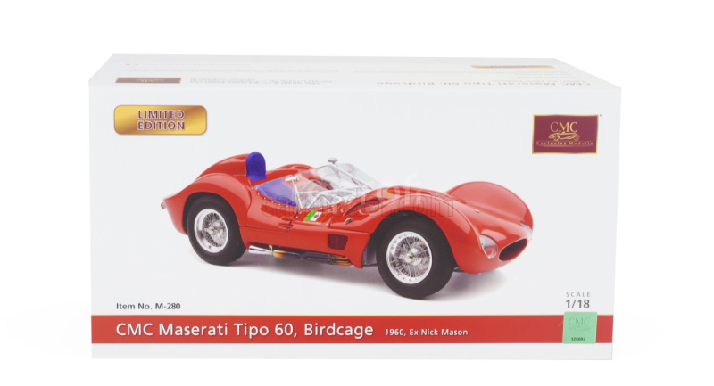 Cmc Maserati Tipo 61 2.9l S4 Spider Birdcage Goodwood Revival 2008 1:18 Red