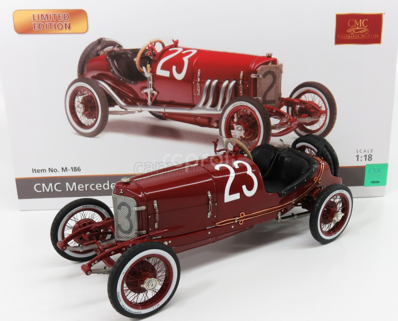 Cmc Mercedes benz 2000 Spider N 23 3rd Targa Florio 1924 A.neubauer 1:18 Bordeaux