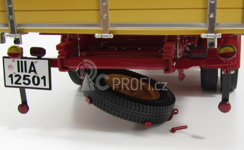 Cmc Mercedes benz Lo2750 Lkw Platform Truck Cassonato 1933 1:18 Žlutá Červená