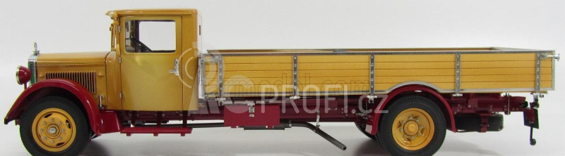 Cmc Mercedes benz Lo2750 Lkw Platform Truck Cassonato 1933 1:18 Žlutá Červená