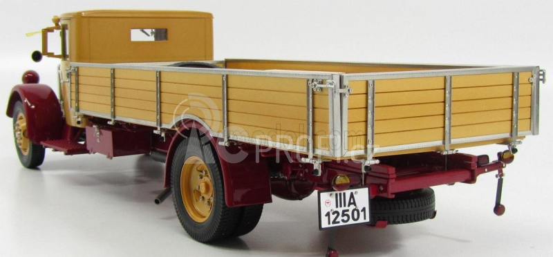 Cmc Mercedes benz Lo2750 Lkw Platform Truck Cassonato 1933 1:18 Žlutá Červená