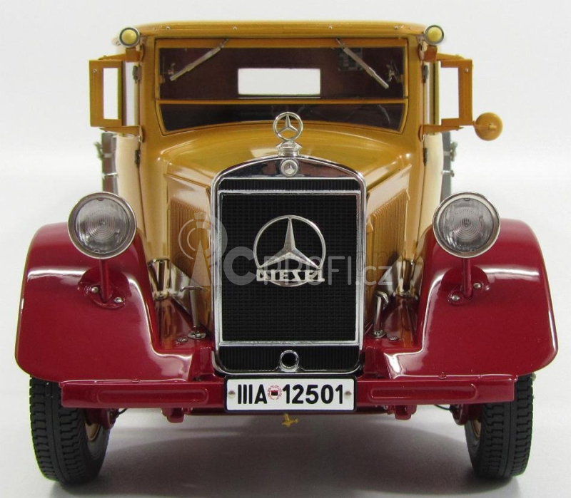 Cmc Mercedes benz Lo2750 Lkw Platform Truck Cassonato 1933 1:18 Žlutá Červená