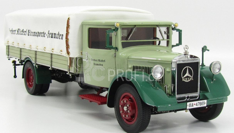 Cmc Mercedes benz Lo2750 Truck With Tarpaulin - Cassone Telonato 1933 1:18 Zelená