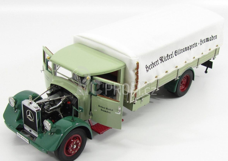 Cmc Mercedes benz Lo2750 Truck With Tarpaulin - Cassone Telonato 1933 1:18 Zelená