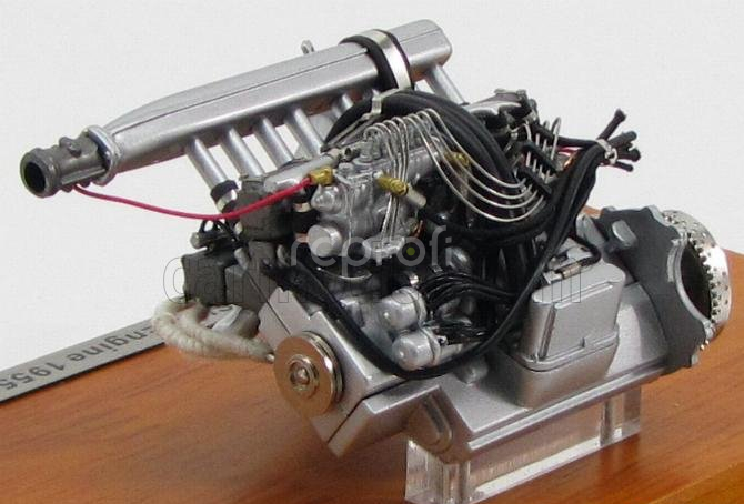 Cmc Mercedes benz Motore - Engine Mercedes 300sl 1955 - With Showcase - Con Vetrina 1:18 Silver