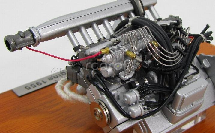 Cmc Mercedes benz Motore - Engine Mercedes 300sl 1955 - With Showcase - Con Vetrina 1:18 Silver
