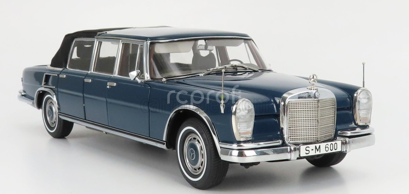 Cmc Mercedes benz S-class 600 Pullman (w100) Landaulet Soft-top Semiconvertible 1969 1:18 Blue