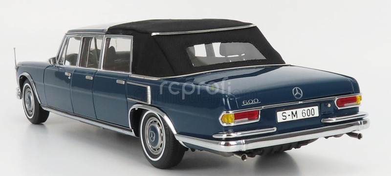 Cmc Mercedes benz S-class 600 Pullman (w100) Landaulet Soft-top Semiconvertible 1969 1:18 Blue