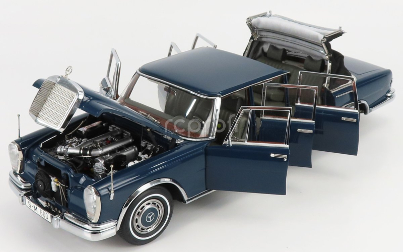 Cmc Mercedes benz S-class 600 Pullman (w100) Landaulet Soft-top Semiconvertible 1969 1:18 Blue