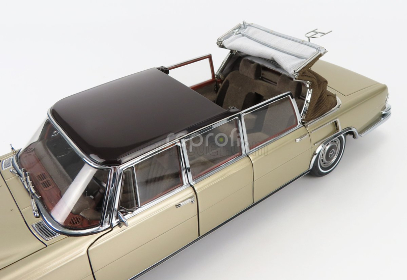 Cmc Mercedes benz S-class 600 Pullman (w100) Landaulet Soft-top Semiconvertible 1972 1:18 Gold Met