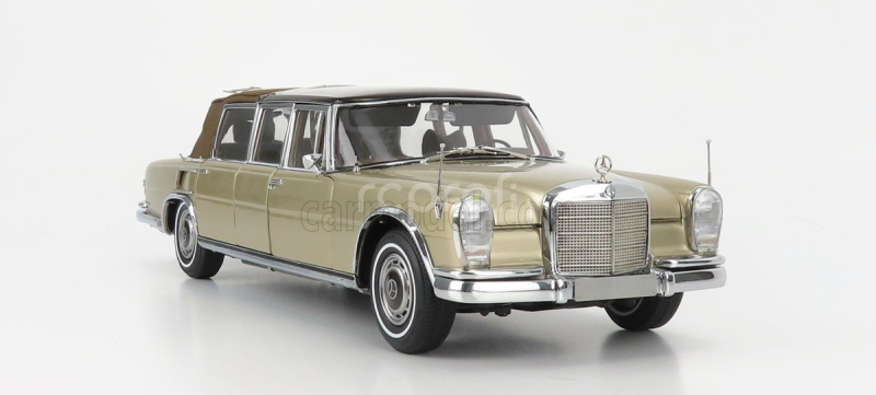 Cmc Mercedes benz S-class 600 Pullman (w100) Landaulet Soft-top Semiconvertible 1972 1:18 Gold Met