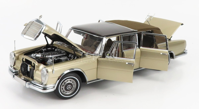 Cmc Mercedes benz S-class 600 Pullman (w100) Landaulet Soft-top Semiconvertible 1972 1:18 Gold Met